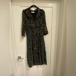 Black floral print dress from Alaniz
